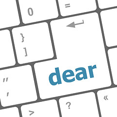 Image showing dear button on computer pc keyboard key