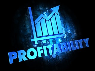 Image showing Profitability Concept on Dark Digital Background.