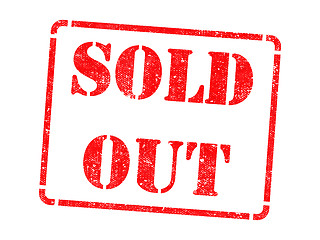 Image showing Sold Out on Red Rubber Stamp.