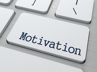 Image showing Motivation - Button of Computer Keyboard.