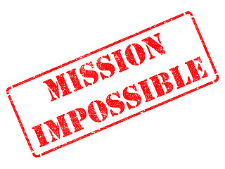 Image showing Mission Impossible -  Red Rubber Stamp.