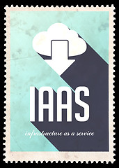 Image showing IAAS Concept on Blue Color in Flat Design.