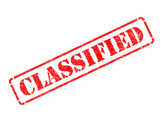 Image showing Classified -  Red Rubber Stamp.