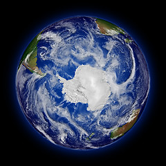 Image showing Southern hemisphere on planet Earth