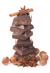 Image showing chocolate bars with its ingredients