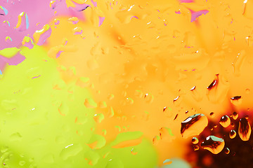 Image showing color abstract background with water drops