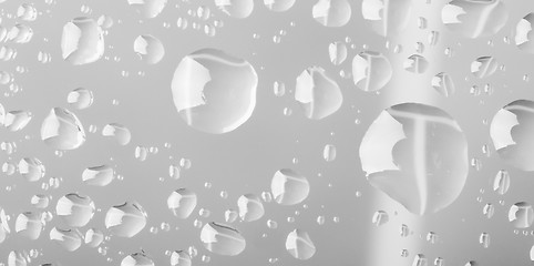 Image showing macro of water drops glass