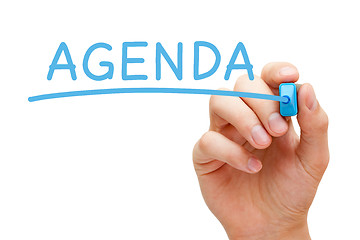 Image showing Agenda Blue Marker