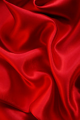 Image showing Smooth red silk as background