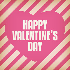 Image showing Valentine Day Heart on Retro  Background