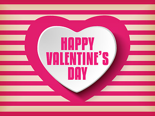 Image showing Valentine Day Heart on Retro  Background