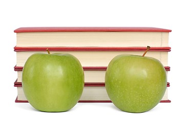 Image showing Apples and Books