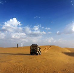 Image showing jeep in desert - safari