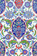 Image showing floral ornament on tiles