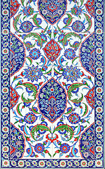 Image showing floral ornament on tiles