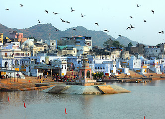 Image showing holy lake in Pushkar India