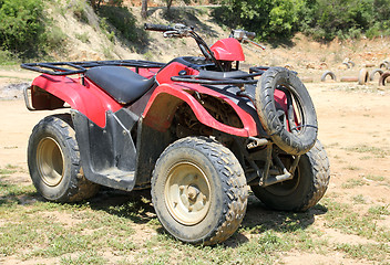 Image showing red quad bike atv