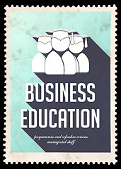 Image showing Business Education on Light Blue in Flat Design.
