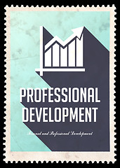 Image showing Professional Development on Blue in Flat Design.