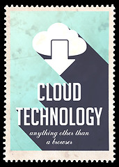 Image showing Cloud Technology on Light Blue in Flat Design.