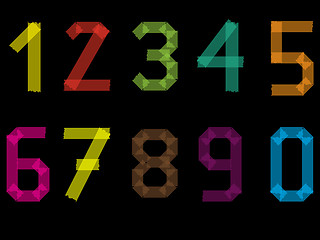 Image showing Number set from 1 to 9 including 0