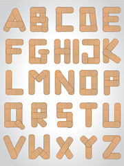 Image showing Abc letters made from medical plaster