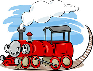 Image showing cartoon locomotive or engine character