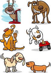 Image showing cartoon cute dogs set