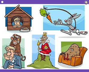 Image showing cartoon concepts and ideas set