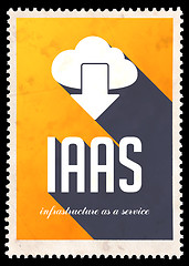 Image showing IAAS Concept on Yellow in Flat Design.