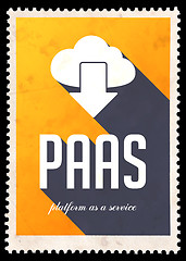 Image showing PAAS Concept on Yellow Color in Flat Design.