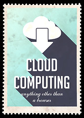 Image showing Cloud Computing on Light Blue in Flat Design.