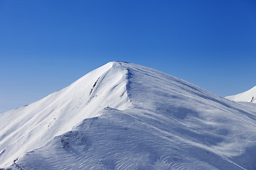 Image showing Off piste slope at sun day