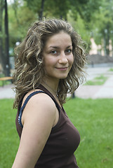 Image showing Girl in city park