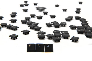 Image showing FAQ word from keyboard keys 