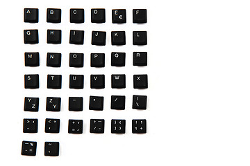 Image showing alphabet from keyboard keys 