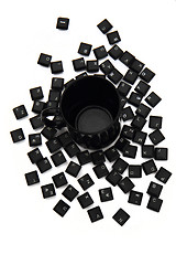 Image showing keyboard keys in the black pot