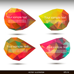 Image showing Colorful speech bubbles . Vector illustration for your business website.