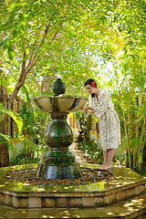 Image showing spa treatment at tropical resort