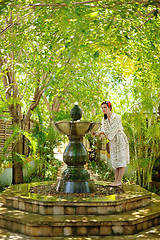 Image showing spa treatment at tropical resort