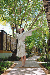 Image showing spa treatment at tropical resort