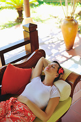 Image showing spa treatment at tropical resort