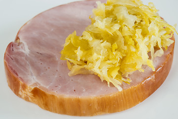 Image showing Cutting kale for German Sauerkraut