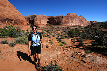 Image showing Female hiker