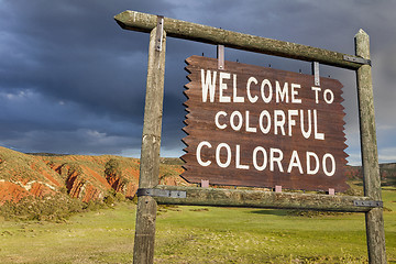 Image showing welcome to Colorado sign