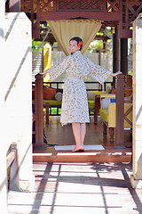 Image showing spa treatment at tropical resort