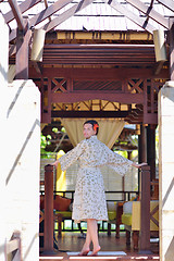 Image showing spa treatment at tropical resort