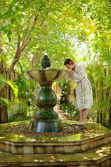 Image showing spa treatment at tropical resort