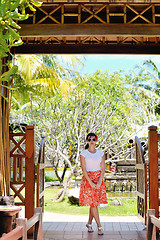 Image showing spa treatment at tropical resort