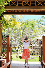 Image showing spa treatment at tropical resort